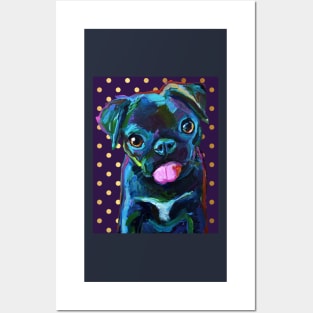 PUG PUPPY n' POLKA PATTERN Posters and Art